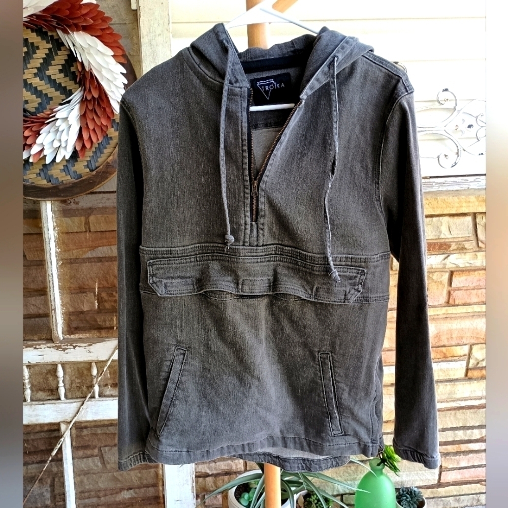 Troika Gray Jean Hooded Pullover_Med